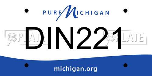 DIN221 Michigan License Plate