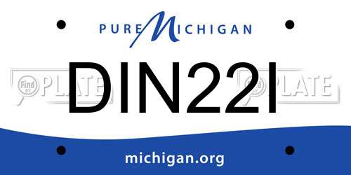 DIN22I Michigan License Plate