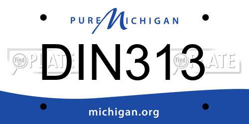 DIN313 Michigan License Plate
