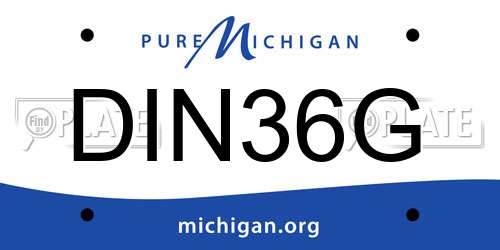 DIN36G Michigan License Plate