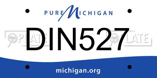 DIN527 Michigan License Plate