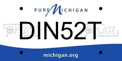 DIN52T Michigan License Plate