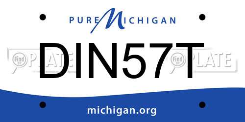 DIN57T Michigan License Plate