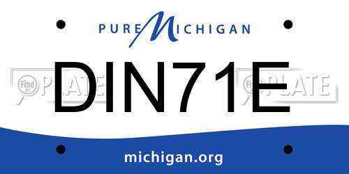 DIN71E Michigan License Plate
