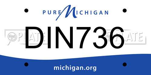 DIN736 Michigan License Plate