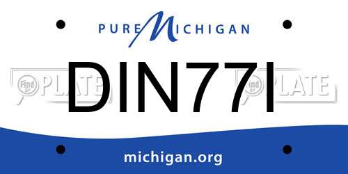 DIN77I Michigan License Plate
