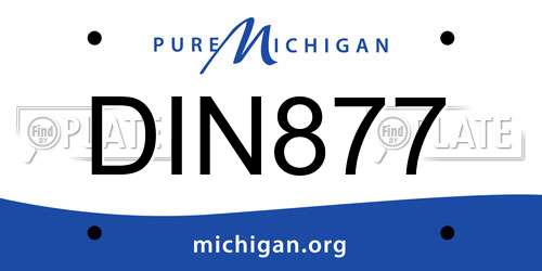 DIN877 Michigan License Plate