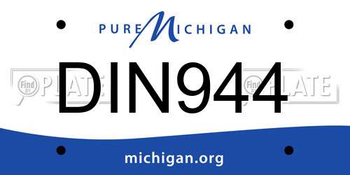 DIN944 Michigan License Plate