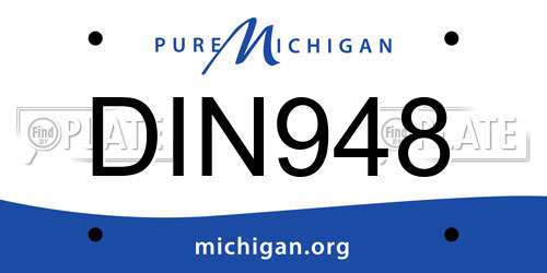 DIN948 Michigan License Plate