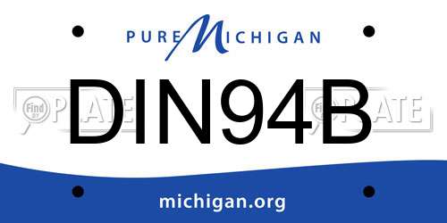 DIN94B Michigan License Plate