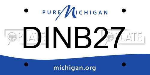 DINB27 Michigan License Plate