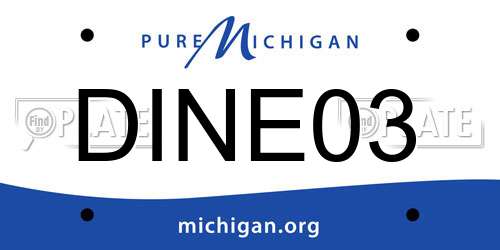 DINE03 Michigan License Plate