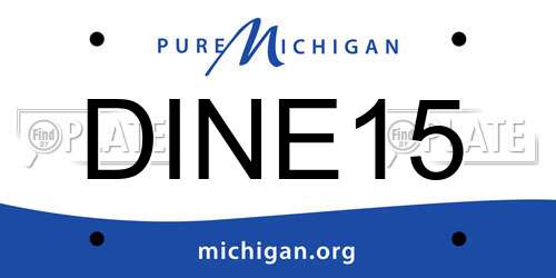 DINE15 Michigan License Plate