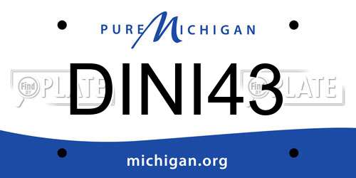 DINI43 Michigan License Plate