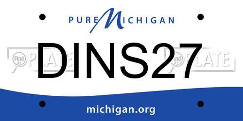 DINS27 Michigan License Plate
