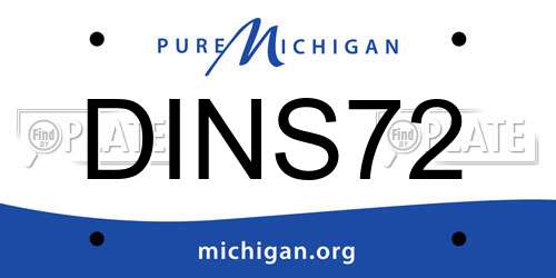 DINS72 Michigan License Plate