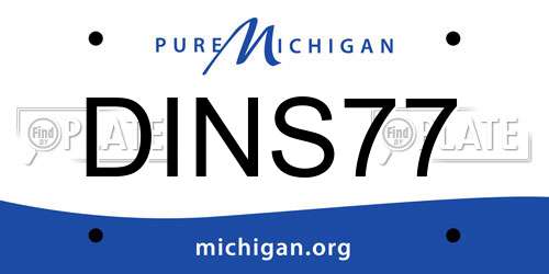 DINS77 Michigan License Plate