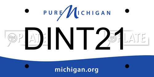 DINT21 Michigan License Plate