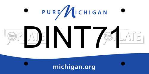 DINT71 Michigan License Plate