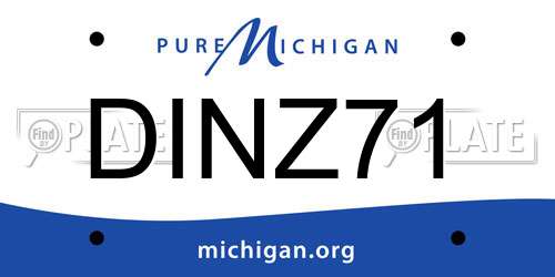 DINZ71 Michigan License Plate