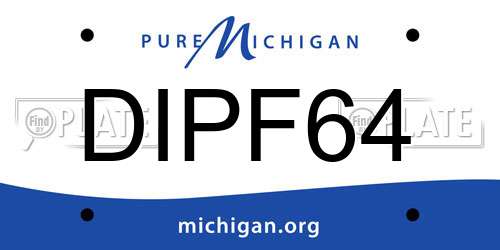 DIPF64 Michigan License Plate