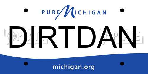 DIRTDAN Michigan License Plate
