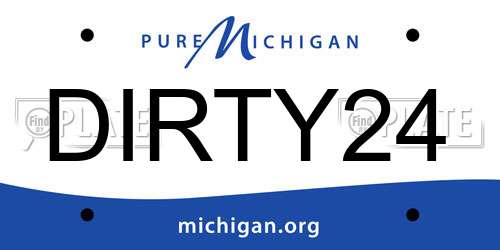 DIRTY24 Michigan License Plate