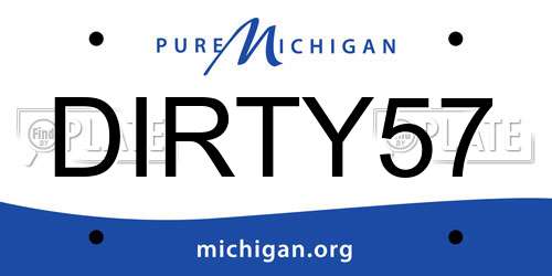 DIRTY57 Michigan License Plate