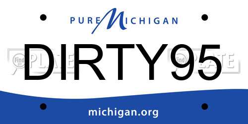 DIRTY95 Michigan License Plate