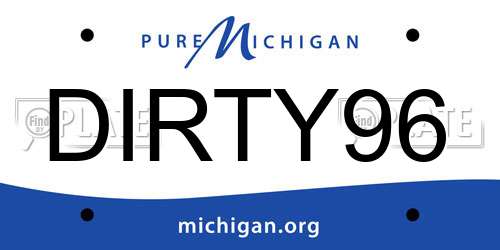 DIRTY96 Michigan License Plate