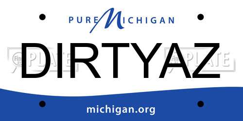 DIRTYAZ Michigan License Plate