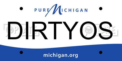DIRTYOS Michigan License Plate