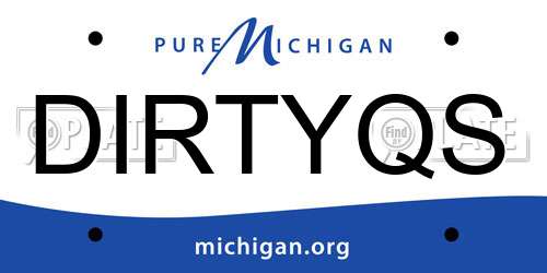 DIRTYQS Michigan License Plate