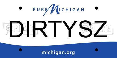 DIRTYSZ Michigan License Plate