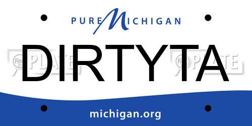DIRTYTA Michigan License Plate