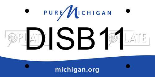DISB11 Michigan License Plate