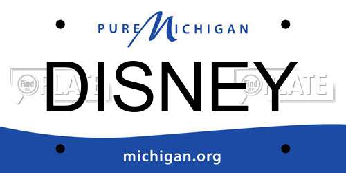 DISNEY Michigan License Plate