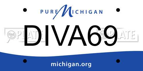 DIVA69 Michigan License Plate