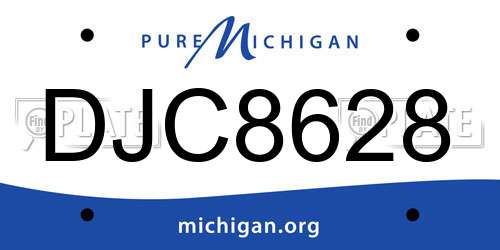 DJC8628 Michigan License Plate