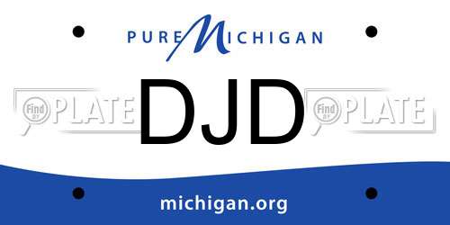 DJD Michigan License Plate