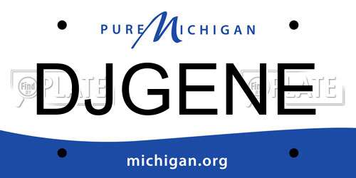 DJGENE Michigan License Plate