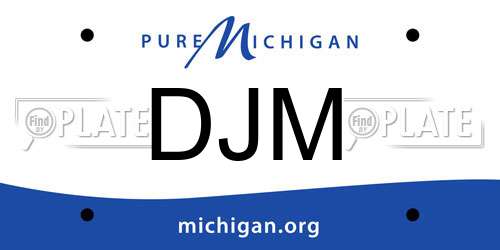 DJM Michigan License Plate