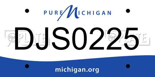 DJS0225 Michigan License Plate