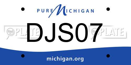 DJS07 Michigan License Plate