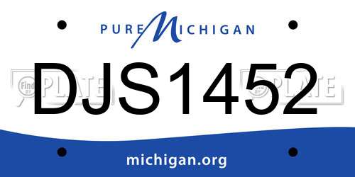DJS1452 Michigan License Plate