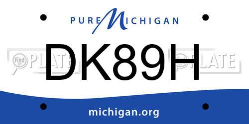 DK89H Michigan License Plate