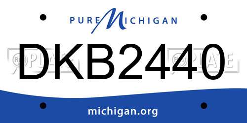 DKB2440 Michigan License Plate
