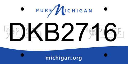 DKB2716 Michigan License Plate