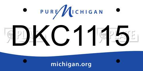 DKC1115 Michigan License Plate