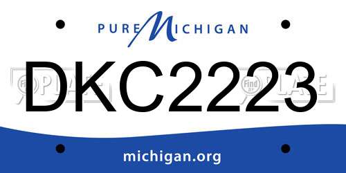 DKC2223 Michigan License Plate